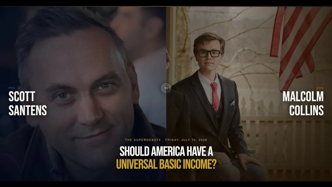 Malcolm Collins face to face with Scott Santens in the UBI debate.