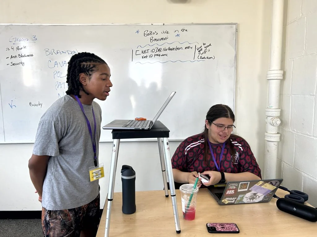 Students practicing at Northwestern Debate Institute
