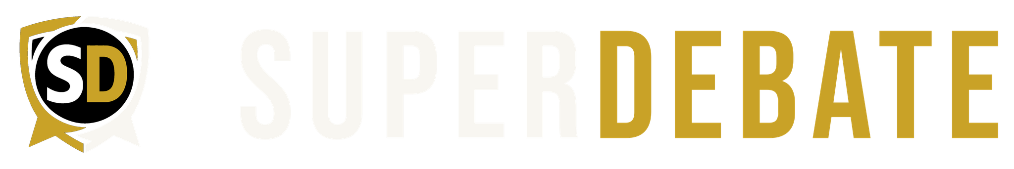 SuperDebate full logo for dark backgrounds